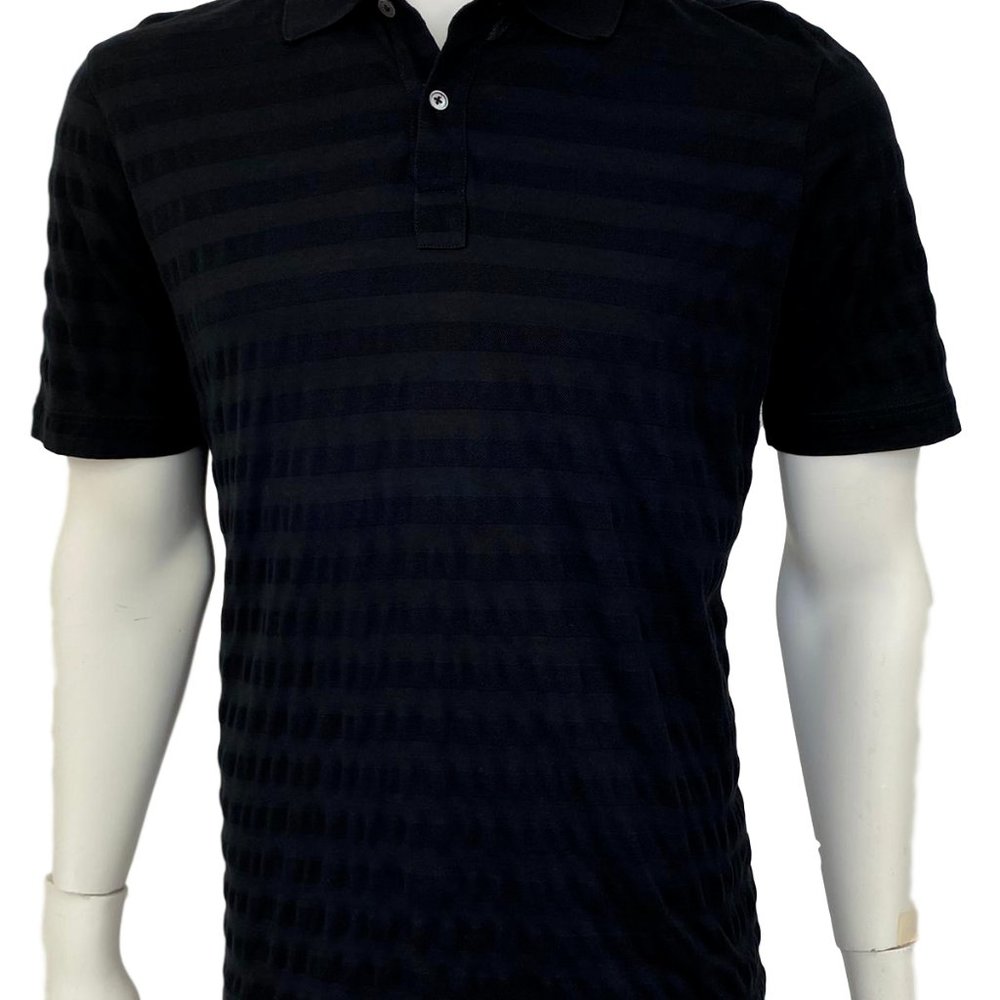 Authentic Louis Vuitton Black Striped Polo